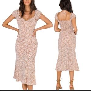 Floral Print Midi Dress NWT